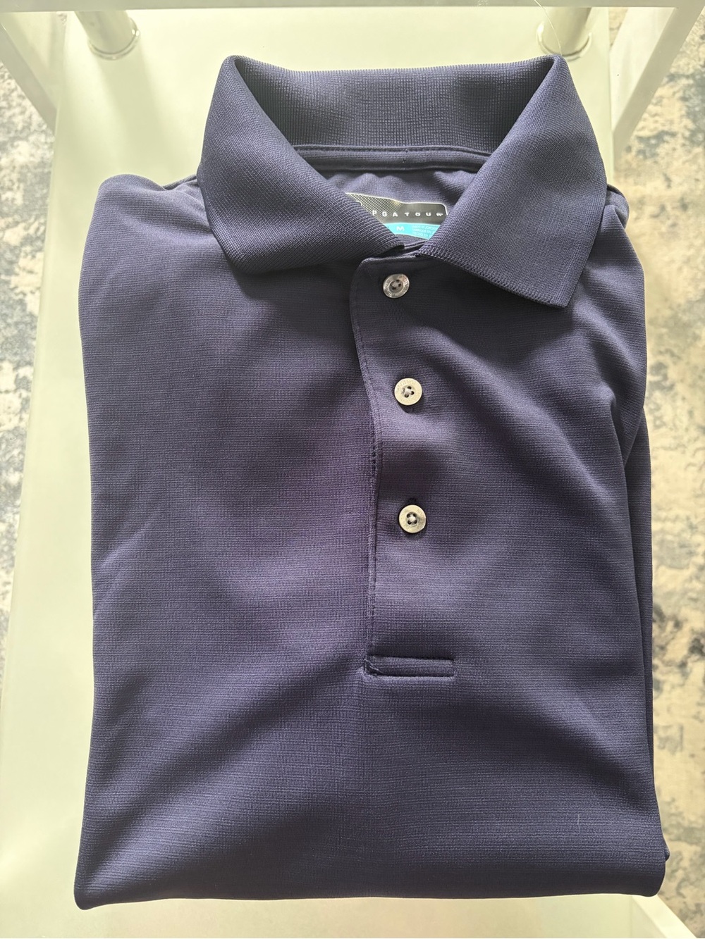 PGA Tour Men's Navy Blue Polo Shirt